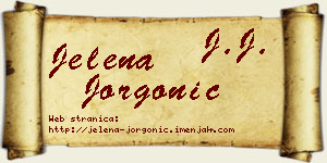 Jelena Jorgonić vizit kartica